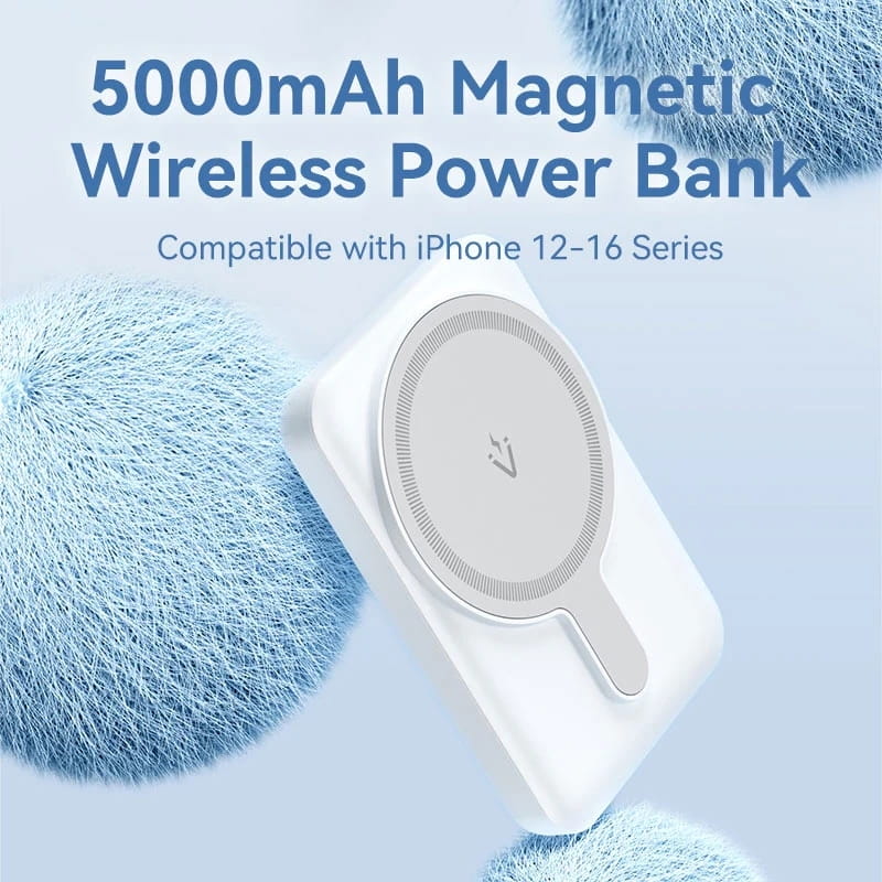 Универсальная мобильная батарея Vention Magnetic Wireless 5000mAh PD White (FHSW0)