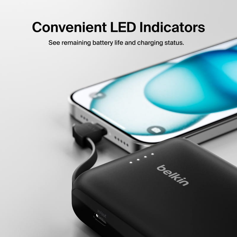 Универсальная мобильная батарея Belkin Power Bank 10000mAh 20W Black (BPB021HQBK)