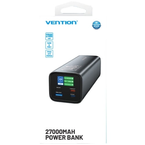 Универсальная мобильная батарея Vention 27000mAh PD QC 3.0 Gray (FHVH0)