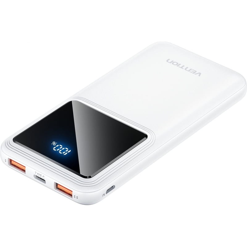 Універсальна мобільна батарея Vention 10000mAh PD QC 3.0 White (FHKW0)