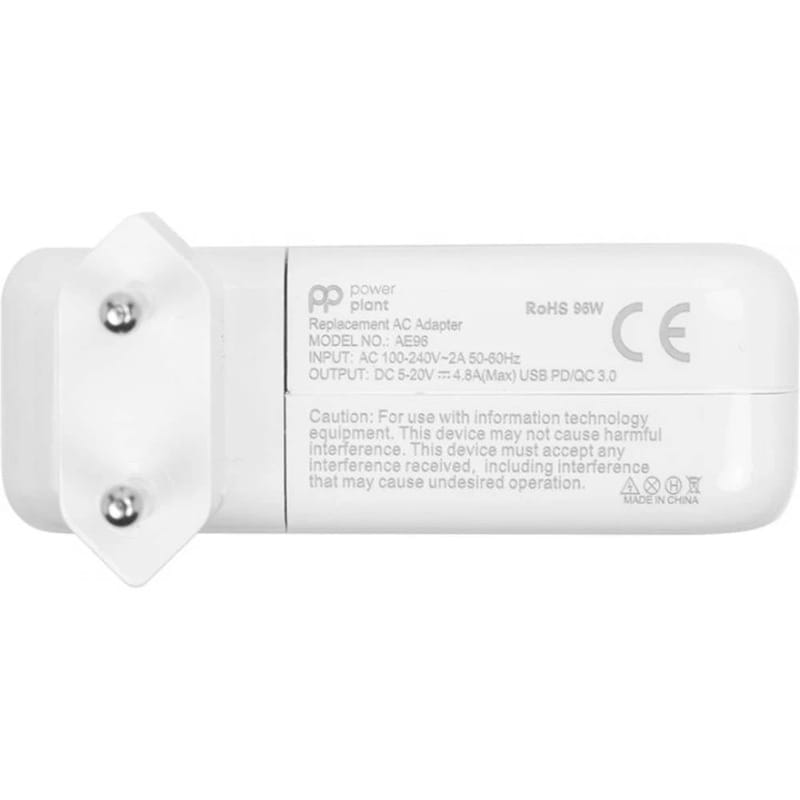 Адаптер живлення PowerPlant (USB-Cx4.8A) White (NA700707)