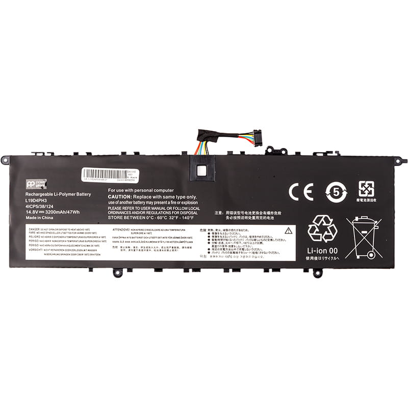 АКБ PowerPlant для ноутбука Lenovo Yoga Slim 7 Pro 14 (L19D4PH3) 14.8V 3200mAh (NB482368)