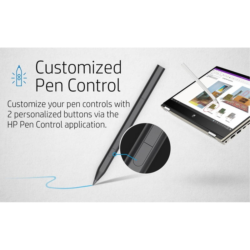 Стилус HP Rechargeable MPP 2.0 Tilt Pen Black (3J122AA)