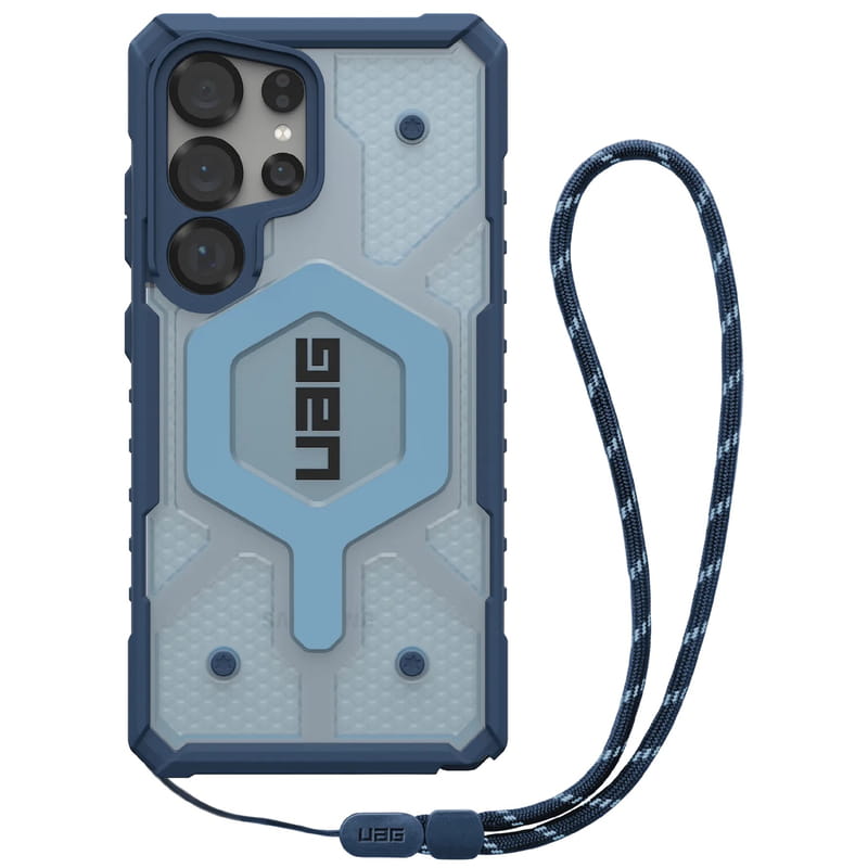 Чохол-накладка Urban Armor Gear для Samsung Galaxy S25 Ultra SM-S938 Pathfinder Clear with Magnet Bundle Blues Lanyard (2144831BV03)