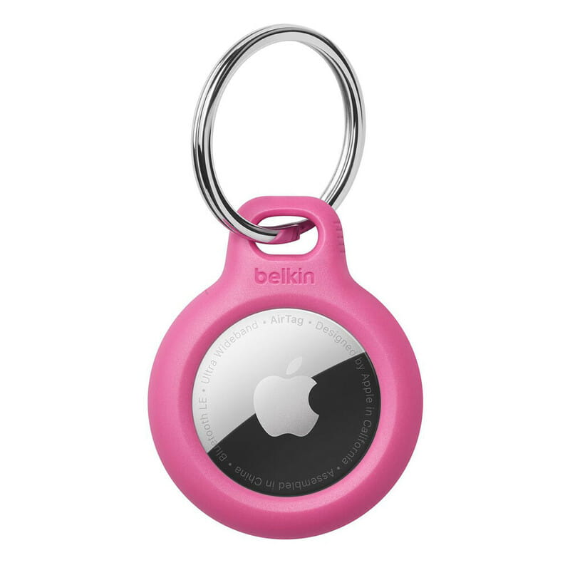 Чехол для трекера Belkin AirTag Secure Holder with Keyring Pink (F8W973BTPNK)