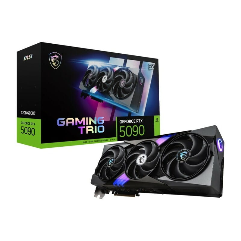 Видеокарта GF RTX 5090 32GB GDDR7 Gaming Trio OC MSI (GeForce RTX 5090 32G GAMING TRIO OC)