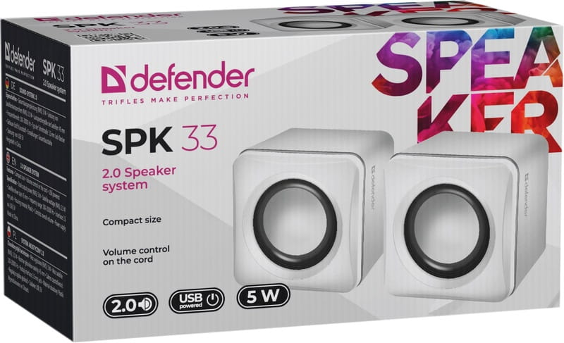 Акустична система Defender SPK 33 White (65631)