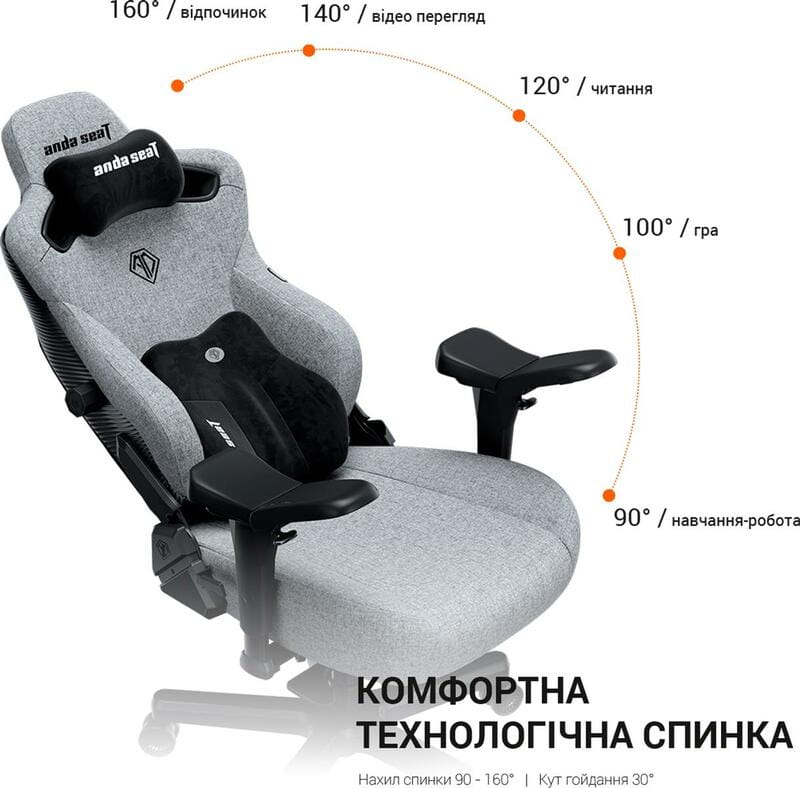 Крісло для геймерів Anda Seat Kaiser 3 Pro Size XL Black (AD12YDC-XL-01-B-CF-B02)