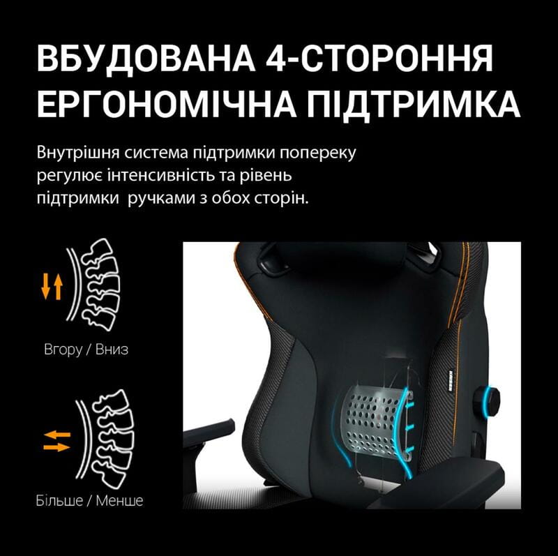 Крісло для геймерів Anda Seat Kaiser 3 Pro Size XL Black (AD12YDC-XL-01-B-CF-B02)