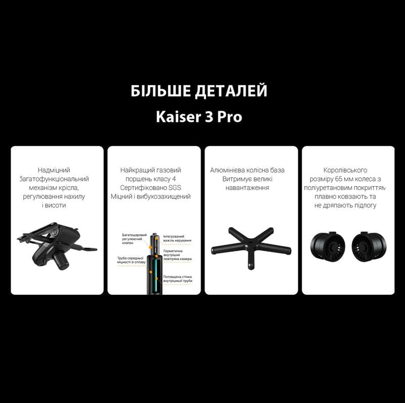 Крісло для геймерів Anda Seat Kaiser 3 Pro Size XL Black (AD12YDC-XL-01-B-CF-B02)