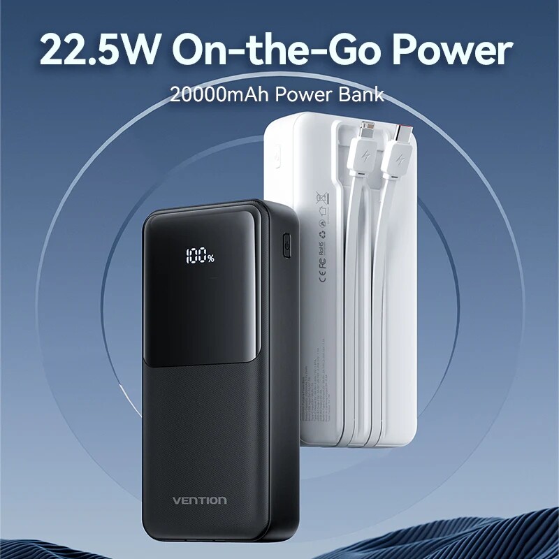 Універсальна мобільна батарея Vention 20000mAh PD Black (FHPB0)