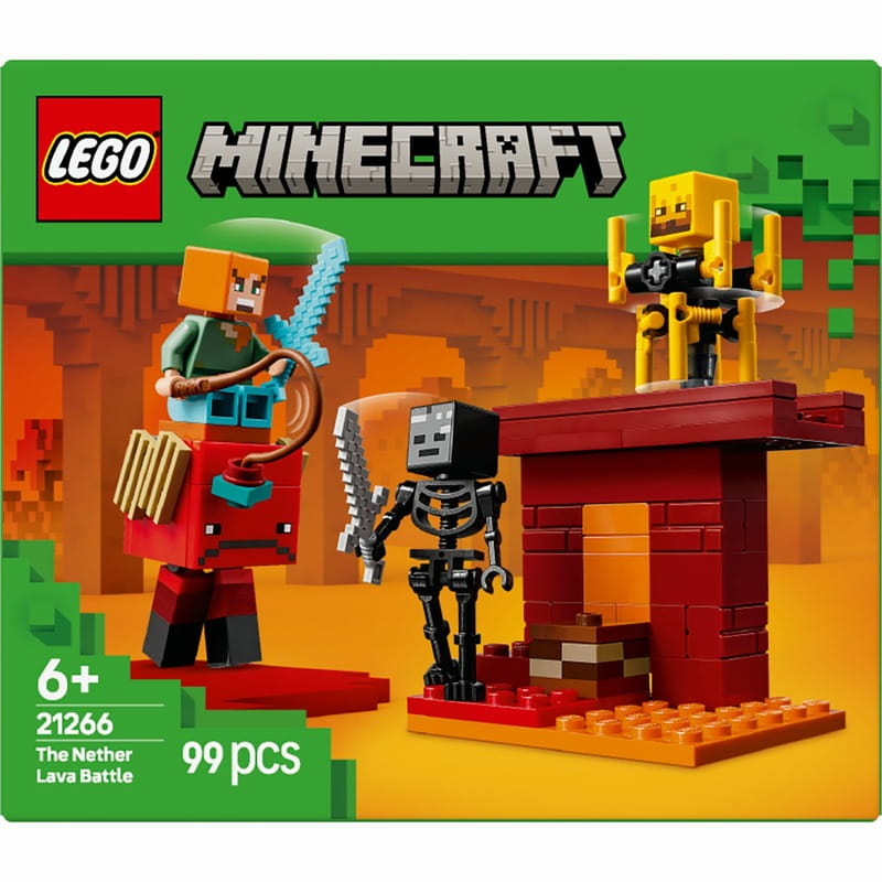 Конструктор LEGO Minecraft Битва с лавой в Незере (21266)