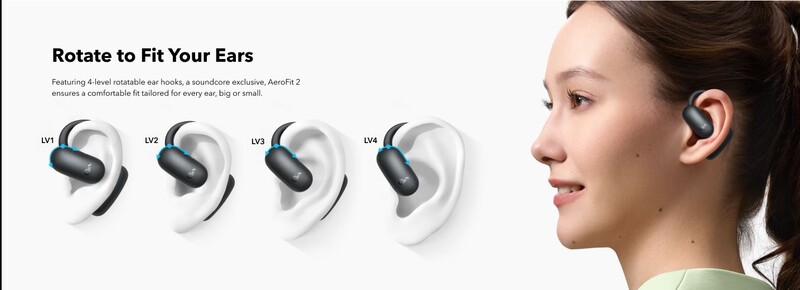 Bluetooth-гарнитура Anker SoundCore AeroFit 2 Black (A3874G11)