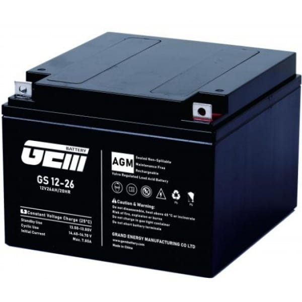 Акумуляторна батарея GEM Battery 12V 26AH (GS 12-26) AGM