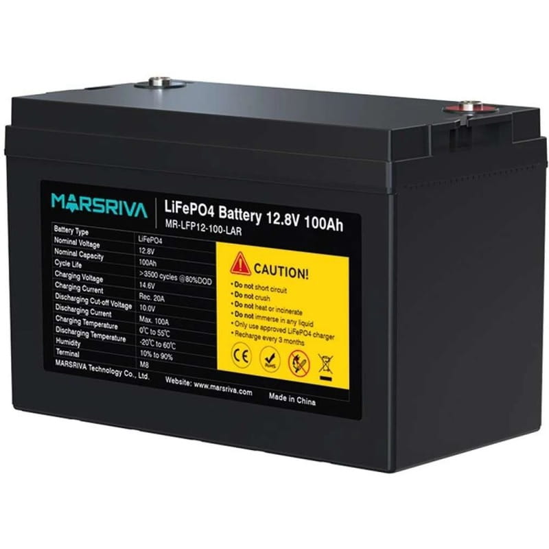 Акумуляторна батарея Marsriva 12.8V 100AH (MR-LFP12-100-LAR) LiFePO4