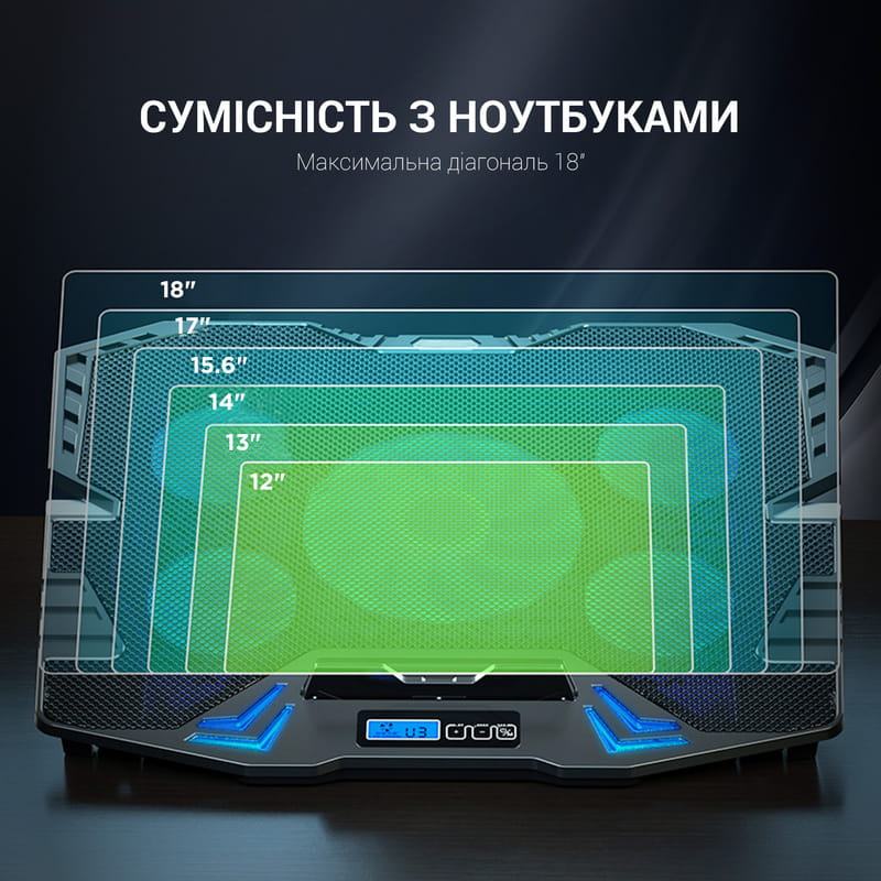 Охолоджуюча підставка для ноутбука GamePro CP626
