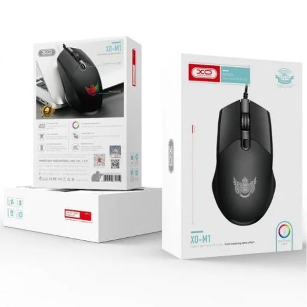 Мышь XO M1 RGB Black (XO-M1-BK)