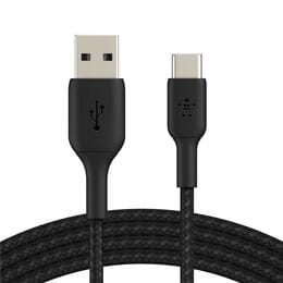 Купити Кабель Belkin Braided USB-USB Type-C, 3м Black (CAB002BT3MBK) Кабель Belkin Braided USB-USB Type-C, 3м Black (CAB002BT3MBK)