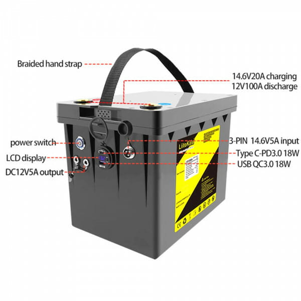 Акумуляторна батарея Liitokala DC-12V100Ah LiFePO4