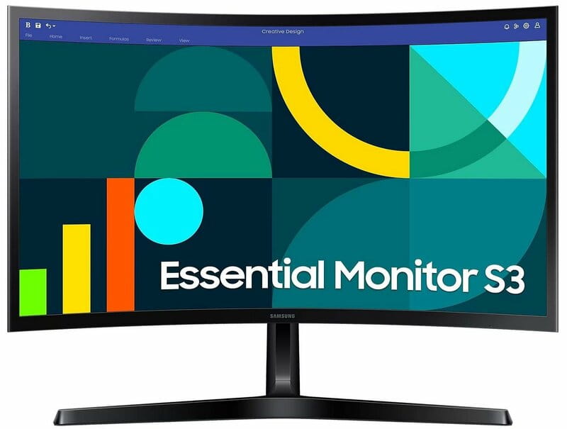 Монитор Samsung 27" Essential S3 LS27D366 (LS27D366GAIXCI) VA Black Curved 100Hz