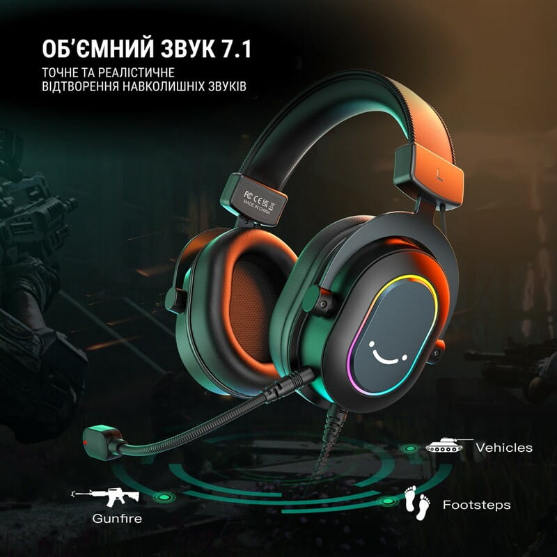 Гарнитура Fifine RGB H6 Black