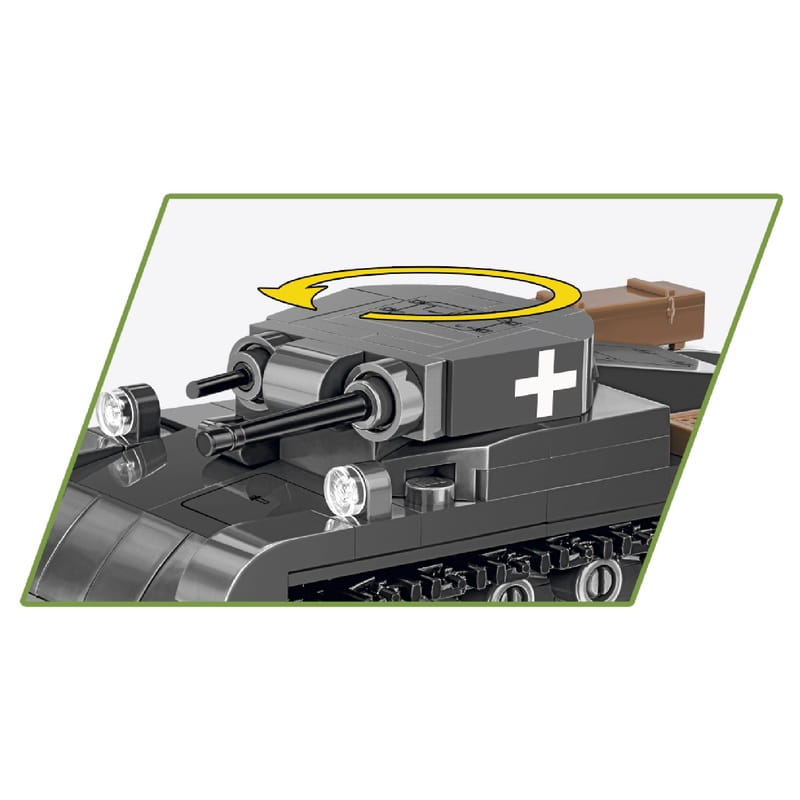 Конструктор COBI Вторая Мировая Война Танк Panzer II, 250 деталей (COBI-2718)