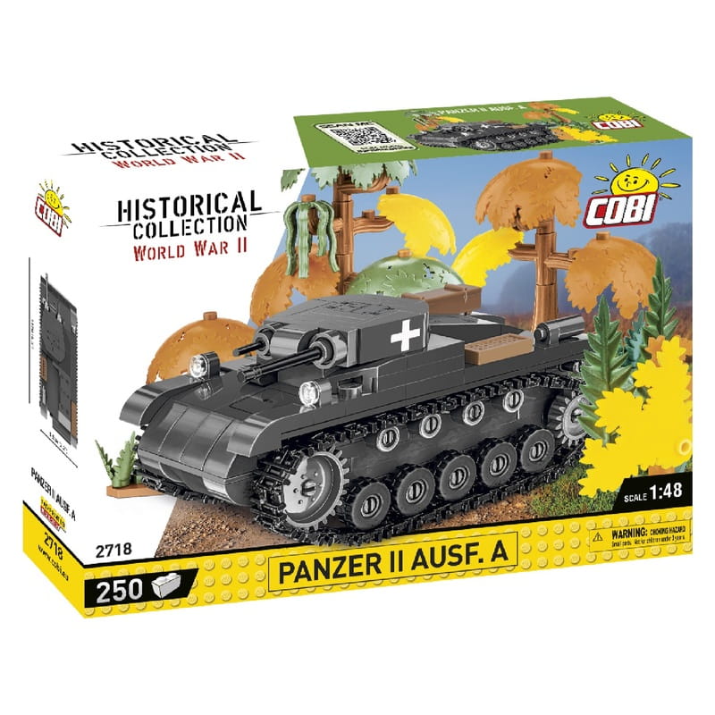 Конструктор COBI Вторая Мировая Война Танк Panzer II, 250 деталей (COBI-2718)