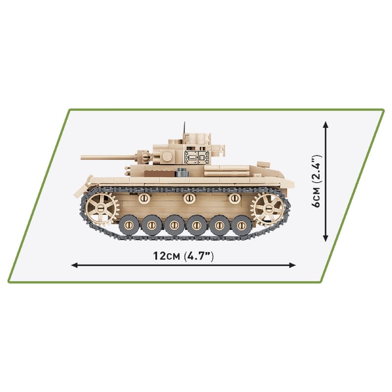 Конструктор COBI Вторая Мировая Война Танк Panzer III, 292 детали (COBI-2712)
