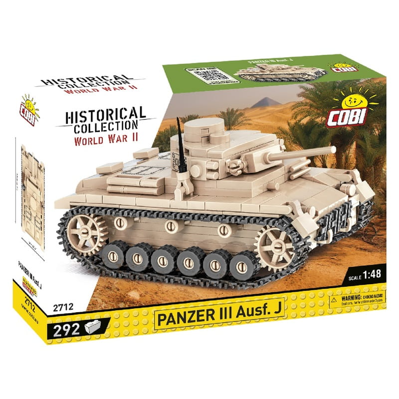 Конструктор COBI Вторая Мировая Война Танк Panzer III, 292 детали (COBI-2712)