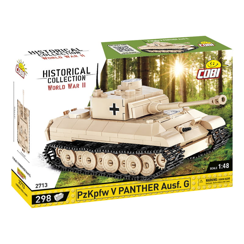 Конструктор COBI Вторая Мировая Война Танк Panzer V Пантера, 298 деталей (COBI-2713)