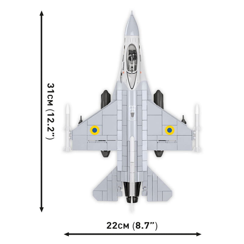 Конструктор COBI Самолет F-16AM Fighting Falcon (UA), 500 деталей (COBI-5893)