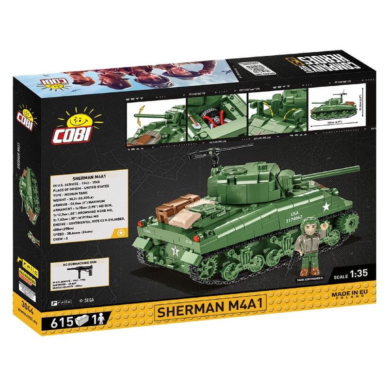 Конструктор COBI Company of Heroes 3 Танк M4 Шерман, 615 деталей (COBI-3044)