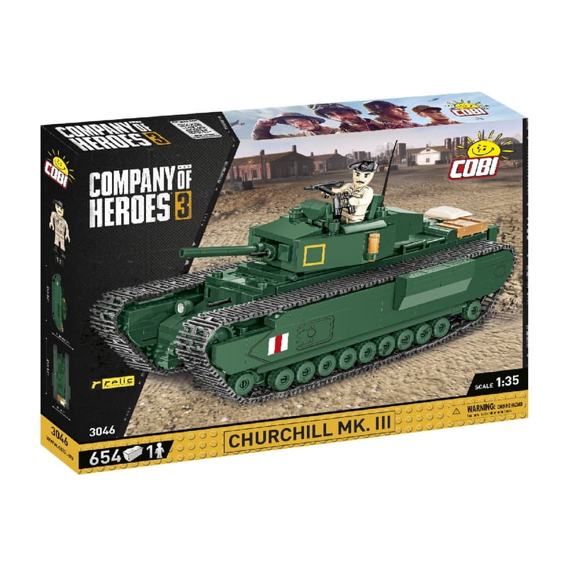 Конструктор COBI Company of Heroes 3 Танк Mk III Черчилль, 654 детали (COBI-3046)