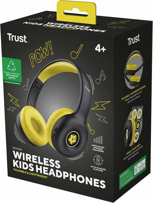 Bluetooth-гарнитура Trust On-ear Nouna Kids, Wireless Pink (25274)