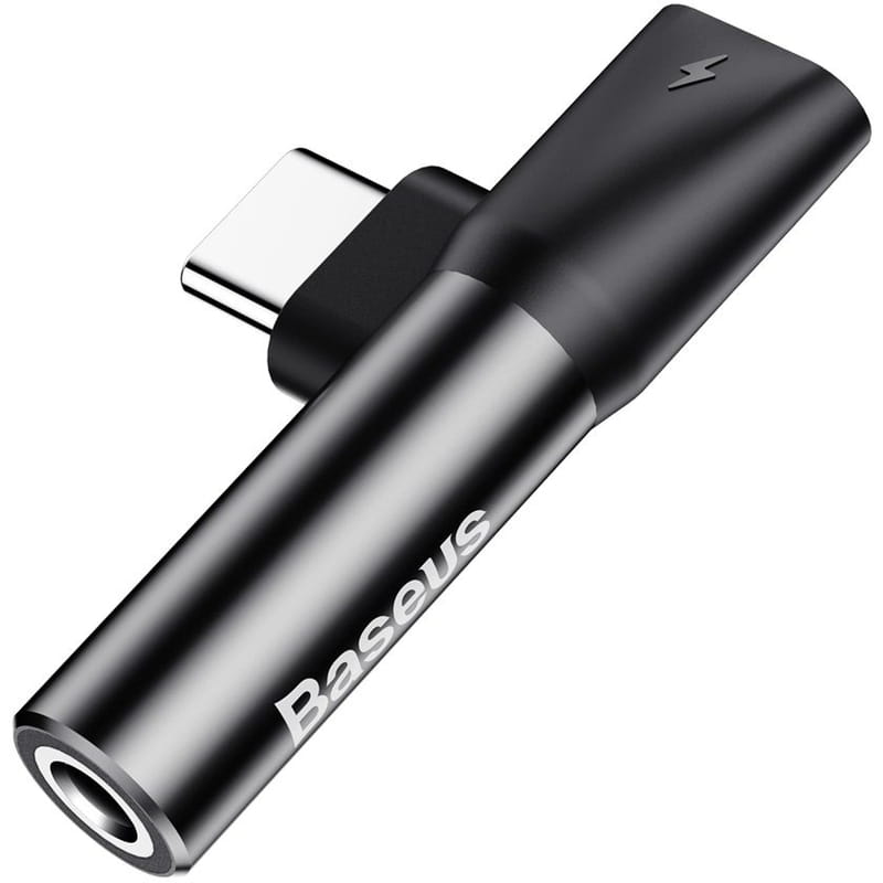 Адаптер Baseus USB Type C - USB Type C + 3.5mm (M/F) L41 Black (CATL41-01)