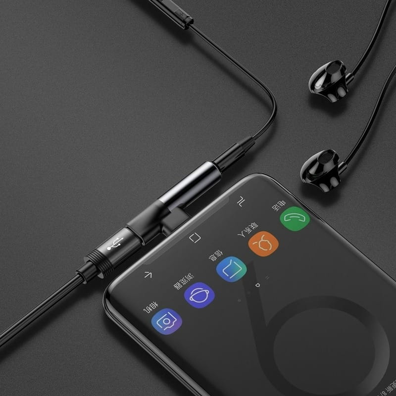 Адаптер Baseus USB Type C - USB Type C + 3.5mm (M/F) L41 Black (CATL41-01)