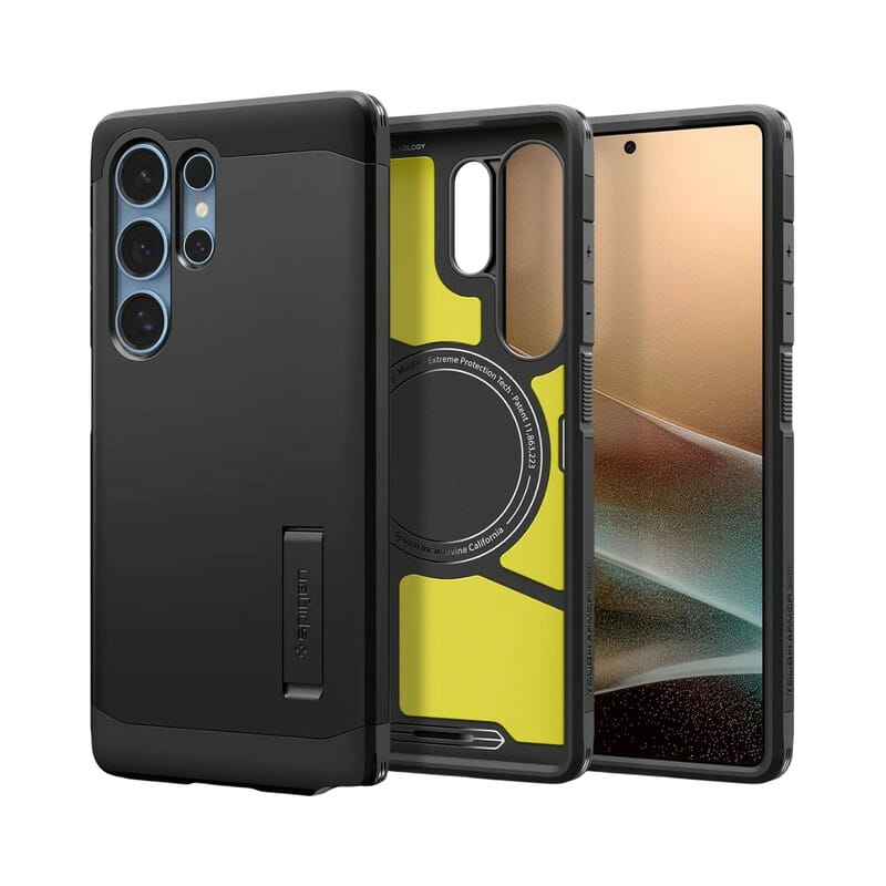 Чeхол-накладка Spigen Tough Armor для Samsung Galaxy S25 Ultra SM-S938 Black (ACS08964)