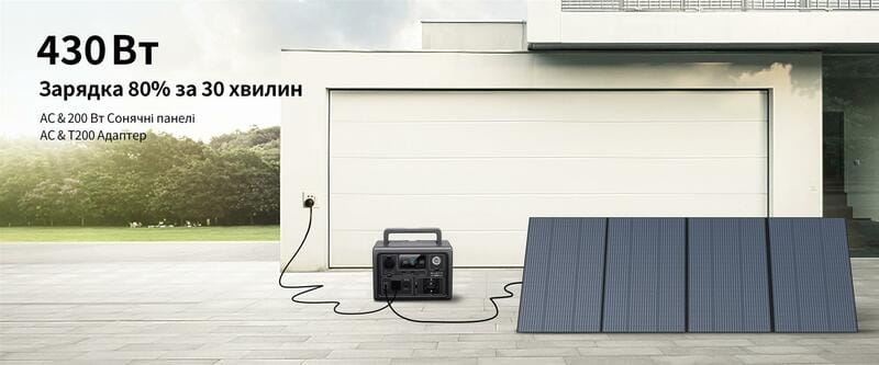 Зарядна станція Bluetti EB3A, 268Wh, 600W, LiFePO4 (P-EB3A-EU-GY-BL-010)