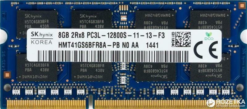 Модуль пам`ятi SO-DIMM 8GB/1600 DDR3L Hynix (HMT41GS6BFR8A-PB)