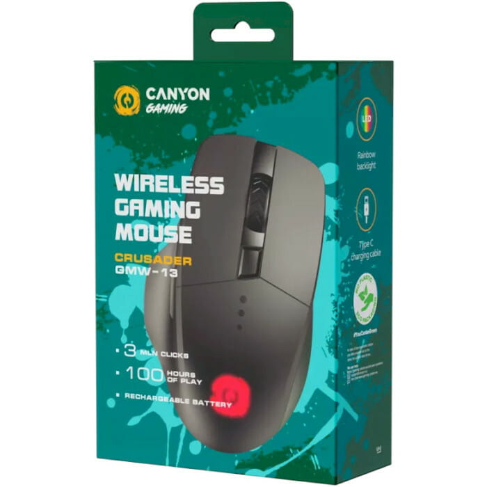Мышь беспроводная Canyon CND-SGMW13 Black USB