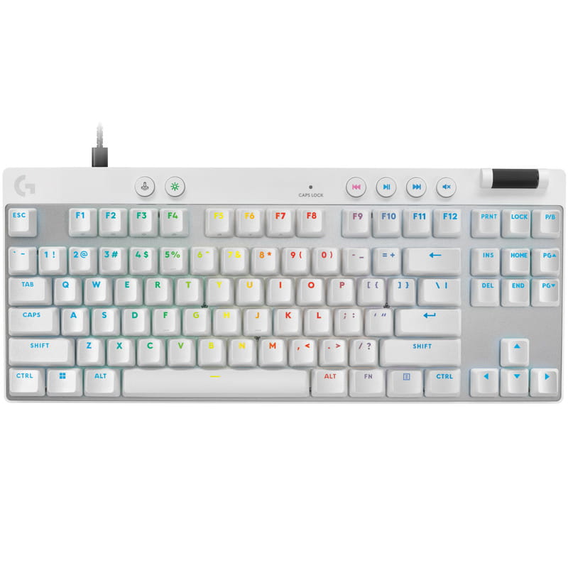 Клавiатура Logitech G PRO X TKL Rapid White (920-013242)