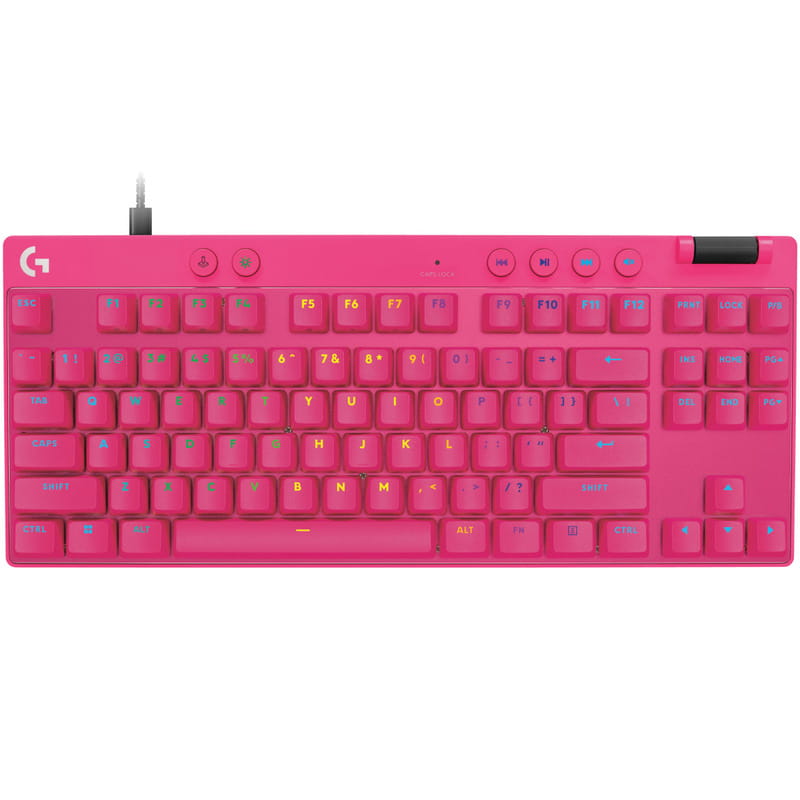 Клавiатура Logitech G PRO X TKL Rapid Magenta (920-013253)