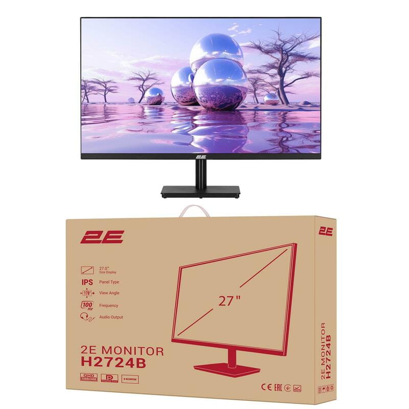 Монитор 2E 27" H2724B (2E-H2724B-01.UA) IPS Black 100Hz