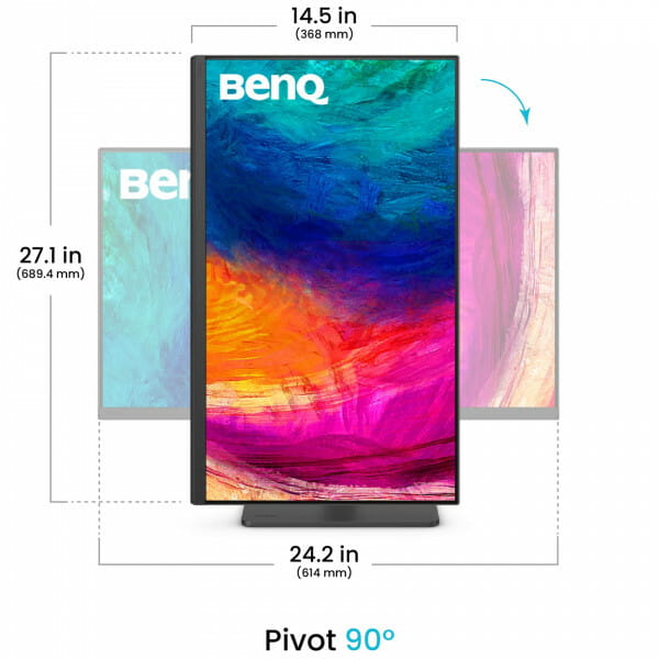 Монiтор BenQ 27" PD2706QN (9H.LNDLA.TBE) IPS Black 100Hz