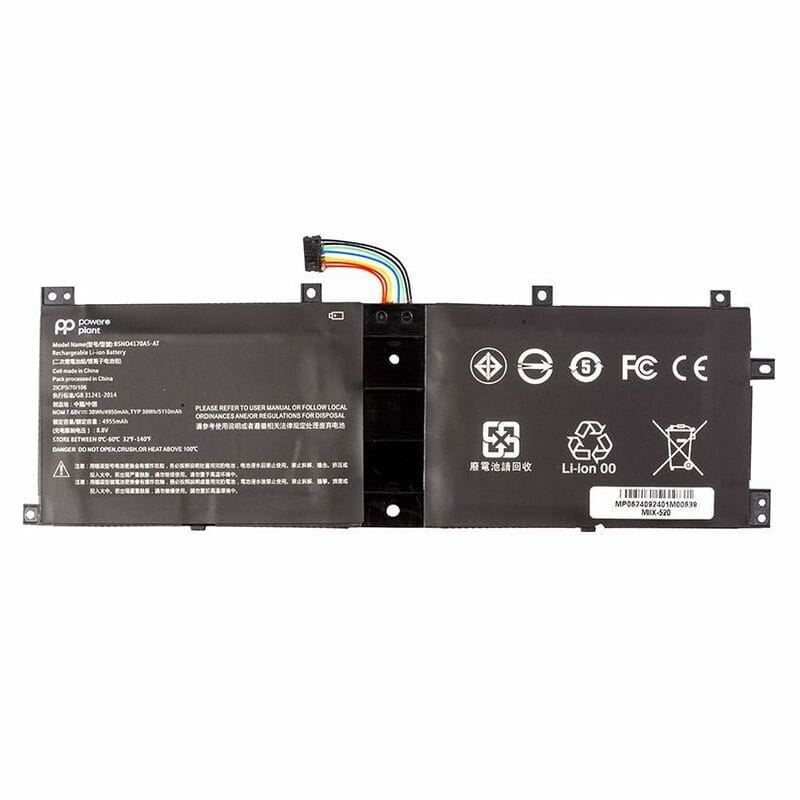 АКБ PowerPlant для ноутбука Lenovo Ideapad Miix 510 (BSNO4170A5-AT) 7.68V 4955mAh (NB482573)