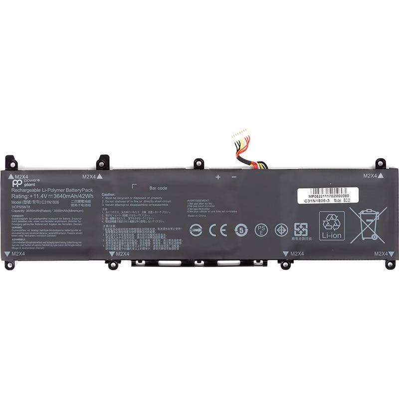 АКБ PowerPlant для ноутбука Asus VivoBook S13 (C31N1806) 11.4V 3640mAh (NB431458)