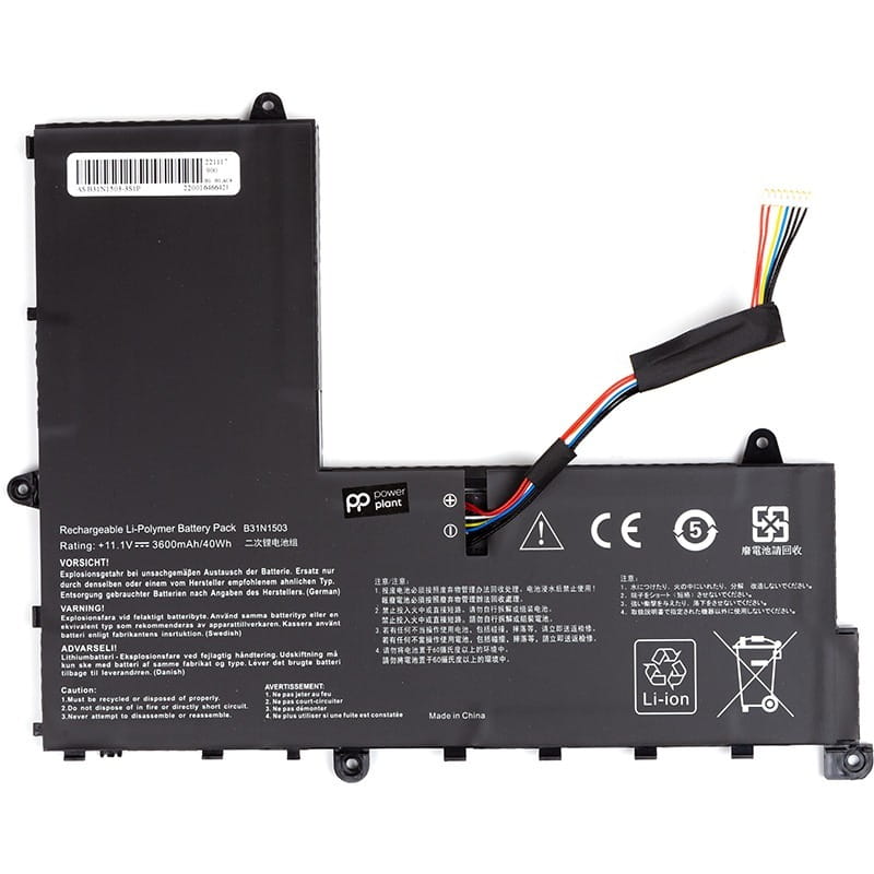 АКБ PowerPlant для ноутбука Asus EeeBook E202SA (B31N1503) 11.1V 3600mAh (NB431687)