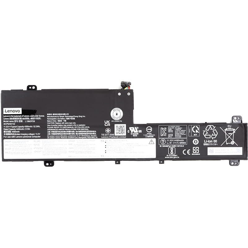 АКБ Lenovo для ноутбука Lenovo IdeaPad FLEX 5-14ALC05 (L19L3PD6) 11.52V 4585mAh (original) (NB481347)