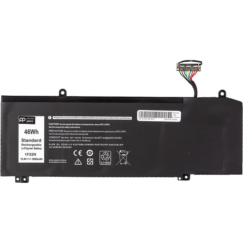 АКБ PowerPlant для ноутбука Dell Alienware M15 R1 2018 (1F22N) 15.4V 3000mAh (NB441907)