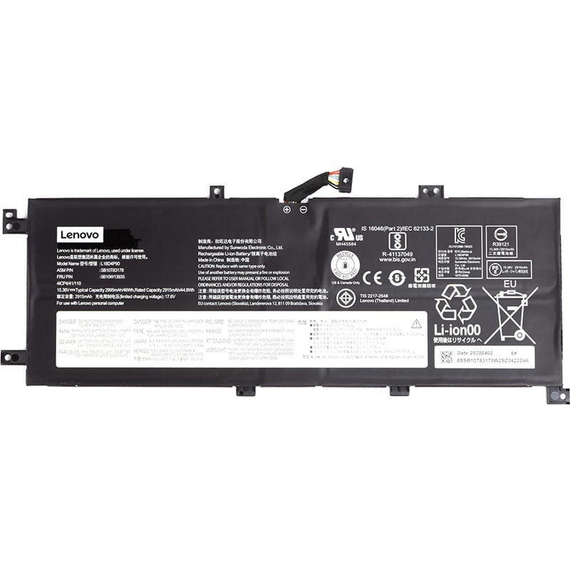 АКБ Lenovo для ноутбука Lenovo ThinkPad L13 (L18M4P90) 15.36V 2995mAh (original) (NB481422)
